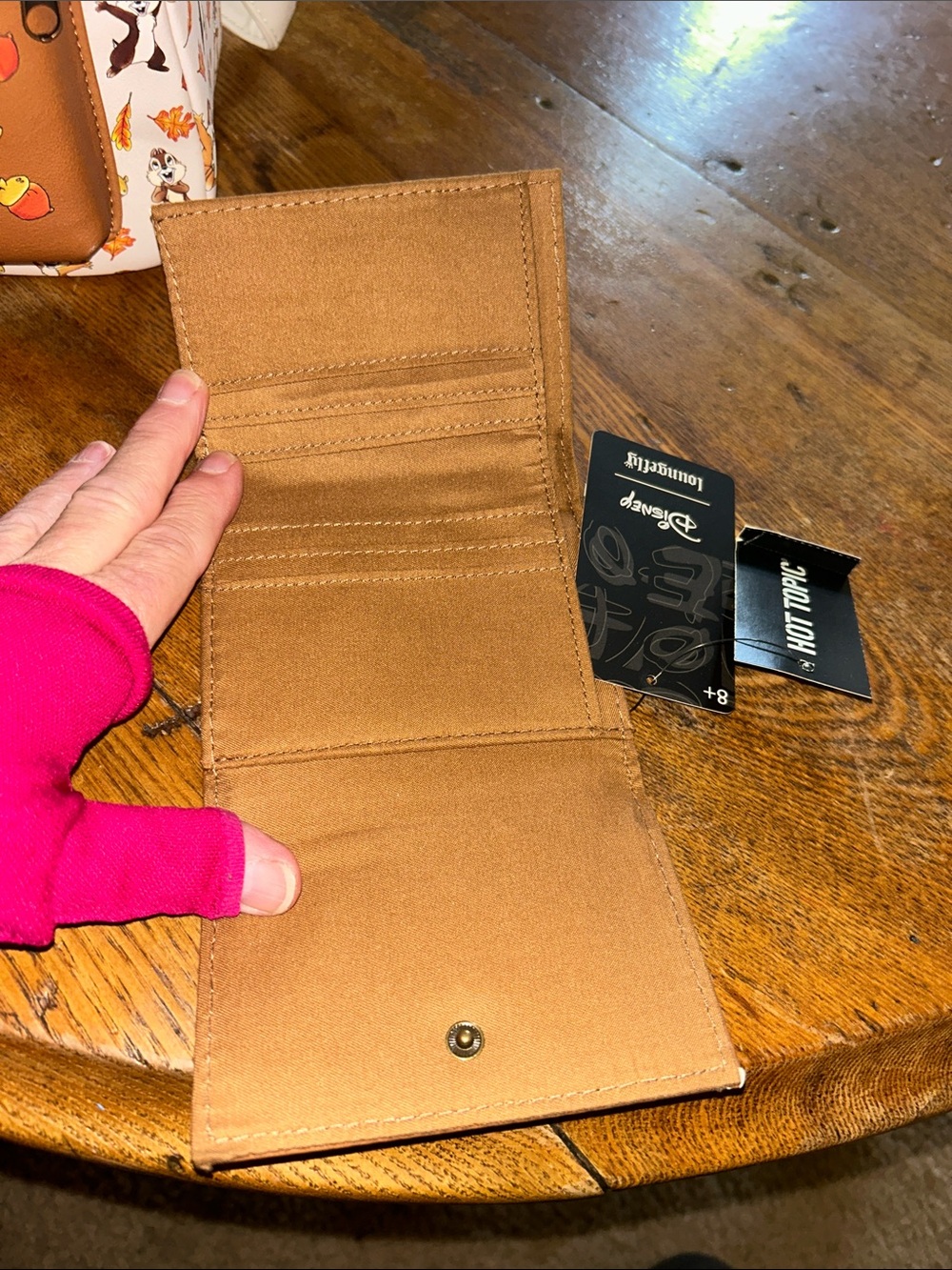 Loungefly Chip & Dale Fall Leaves Mini Backpack and matching wallet - Picture 4 of 7